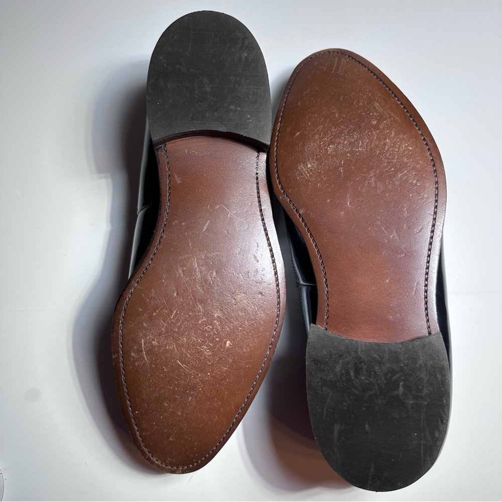 Bostonian Sz 10 EEE Tasseled Wingtip Slip-on Dress Shoes - Picture 10 of 12